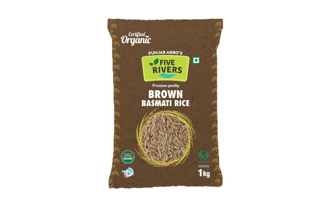Five Rivers Brown Basmati Rice   Pack  1 kilogram